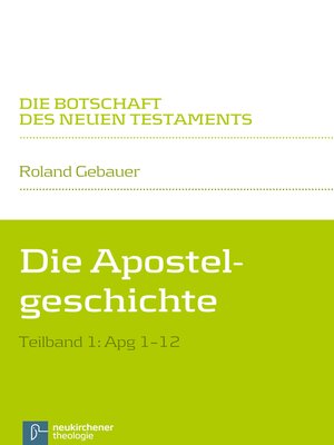 cover image of Die Apostelgeschichte